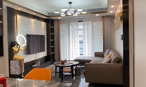 130㎡現(xiàn)代風(fēng)三室兩廳實拍，精裝房全部拆掉重裝