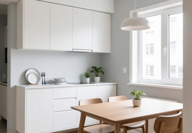 小戶型餐廳餐邊柜這樣裝，省空間還好看