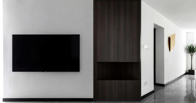 120平現(xiàn)代風(fēng)家裝案例，黑與白的詩情畫意