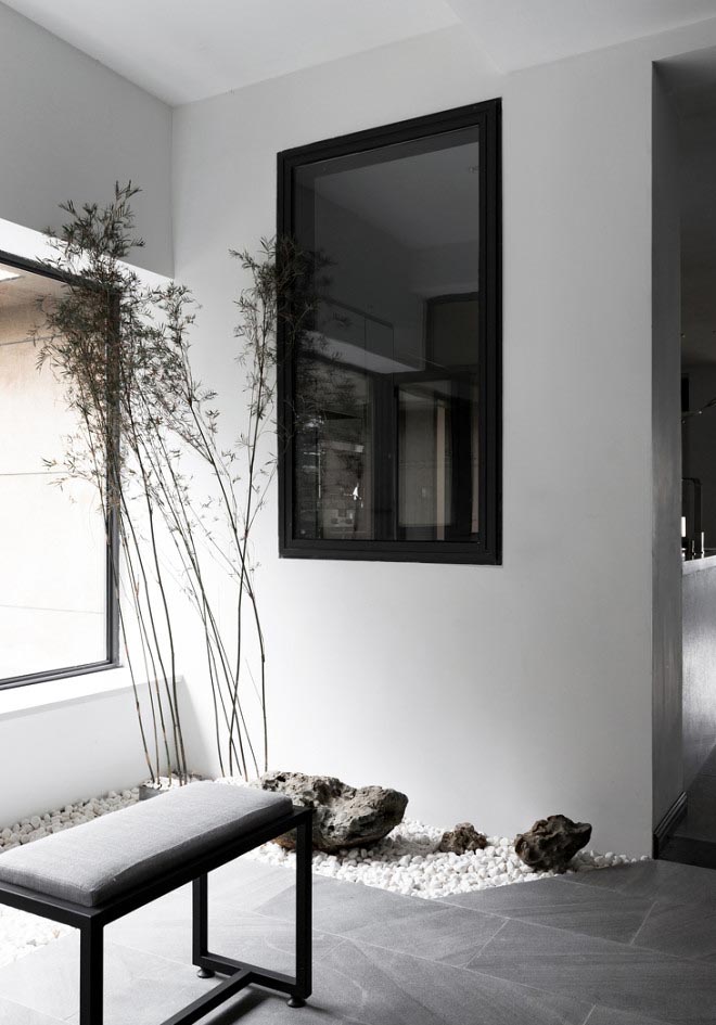 120平現(xiàn)代風(fēng)家裝案例，黑與白的詩情畫意