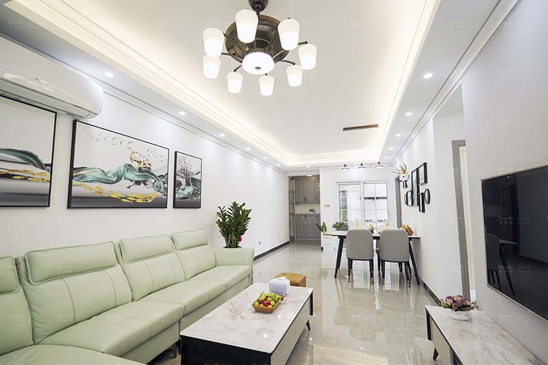 106平現(xiàn)代簡(jiǎn)約風(fēng)實(shí)拍圖，構(gòu)建清新宜居小窩